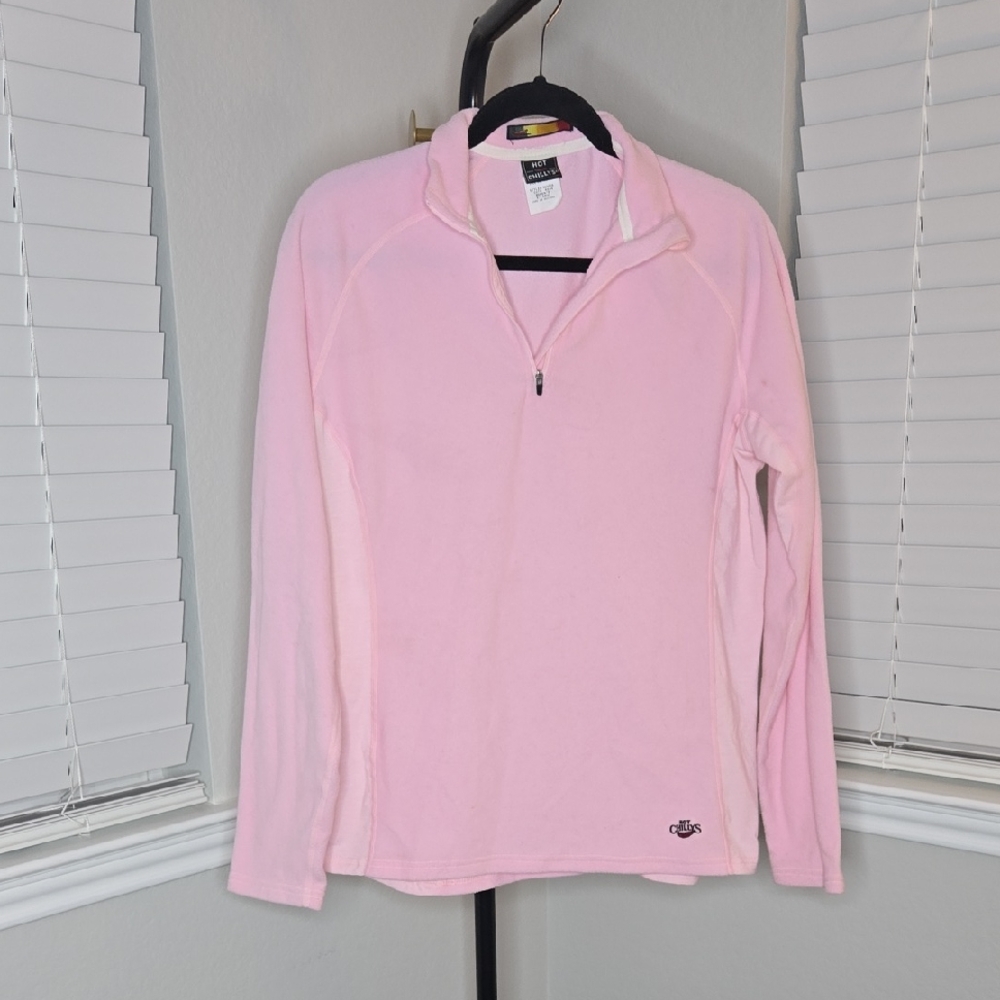 Hot Chillys Soft Pink Quarter-Zip Sweatshirt